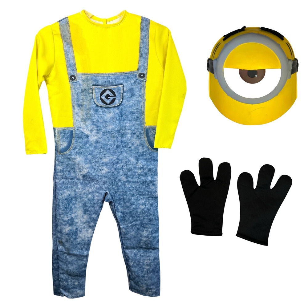 Rubies‎ Despicable Me Minion Costume Kids Medium Halloween Dress Up Mask Gloves